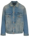 BALENCIAGA BALENCIAGA PARIS LOGO PRINT DENIM JACKET