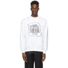 OPENING CEREMONY WHITE WARPED LOGO SWEATSHIRT