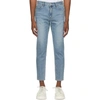 SOLID HOMME BLUE SLIM CROPPED JEANS
