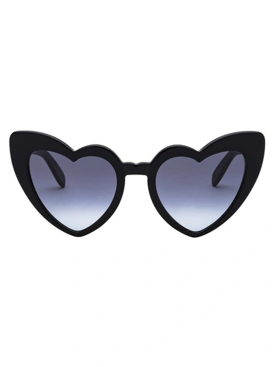 Saint Laurent Eyewear Heart Shaped Sunglasses In Black