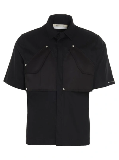 Alyx Cotton Shirt W/ Cargo Pockets In Black