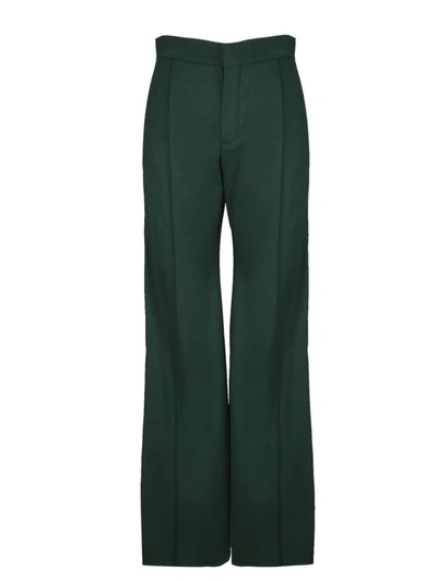 Chloé High Waist Tailored Trousers In Green