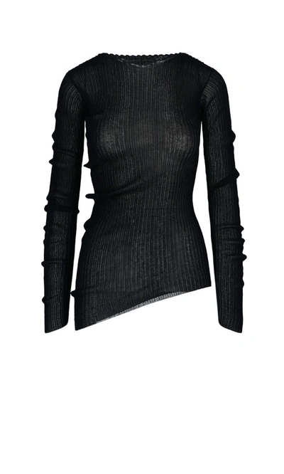 Maison Margiela Black Asymemtric Top