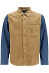 STUSSY STÜSSY PANELLED CORDUROY SHIRT