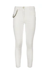 Elisabetta Franchi Charm Detail Skinny Jeans In Ivory