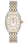 Michele Releve Diamond Two-tone Watch Head & Interchangeable Bracelet, 31mm X 32mm In Silver/ Gold