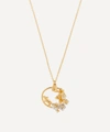 ALEX MONROE GOLD-PLATED MOUSE IN THE STRAWBERRY GARDEN PENDANT NECKLACE,000728129