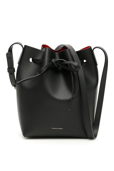 Mansur Gavriel Mini Bucket Bag In Black