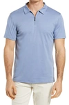 Robert Barakett Georgia Zip Polo In Country Blue