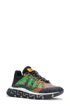 Versace Men's Trigreca Abstract-print Chunky Sneakers In Black/ Cargo