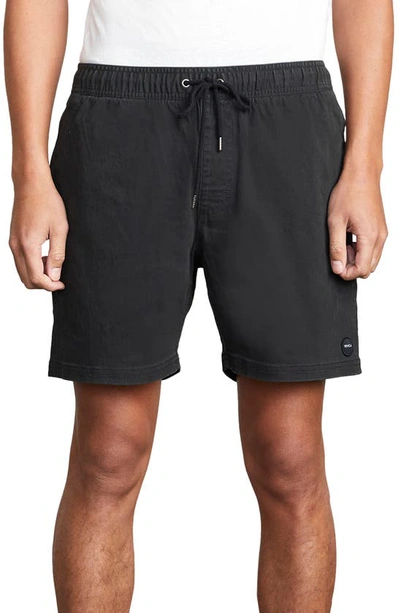 Rvca Escape Solid Shorts In Black