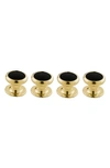 David Donahue Set Of 4 Onyx Studs In Gold