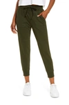 Zella Washed Organic Cotton Ankle Joggers In Green Rosin