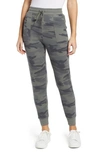 Splendid Thermal Joggers In Vintage Olive Branch Camo