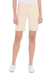 Nydj Ella Tummy-control Denim Shorts In Vertical Paisley