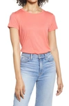 Halogenr Halogen Short Sleeve Crewneck Tee In Coral Glow