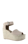 Marc Fisher Ltd Alida Espadrille Platform Wedge In Light Nude