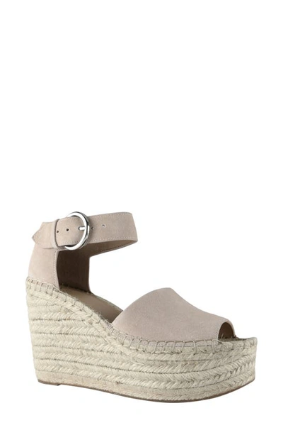 Marc Fisher Ltd Alida Espadrille Platform Wedge In Light Nude