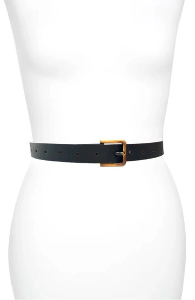 Ada Phoenix Skinny Leather Belt In Black