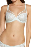 Simone Perele Wish Underwire Plunge Bra In Sea Green