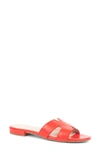Patricia Green Hallie Slide Sandal In Red Leather