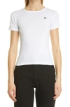 Marine Serre Mini Fit Logo Organic Cotton T-shirt In White