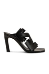 Off-white Off White Arrows Motif Leather Mules In Black