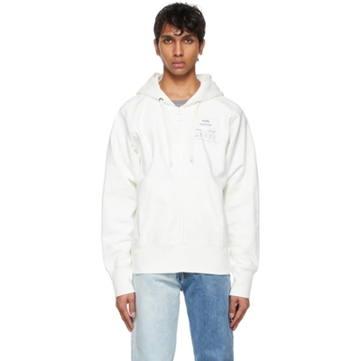 【@こう】Maison Margiela'1CON'Zip Hoodie Maison Margiela White '1con' Zip-up Hoodie | ModeSens