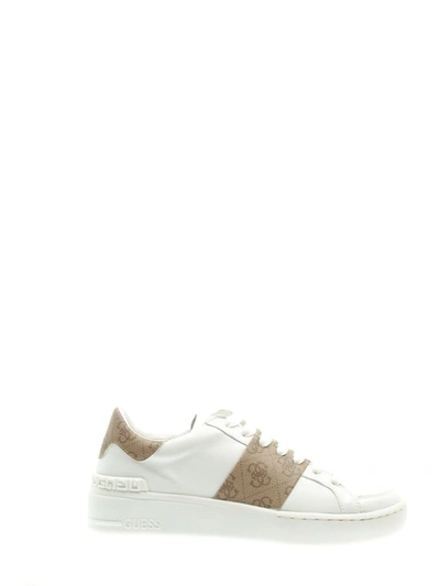 Guess Men's White Leather Trainers