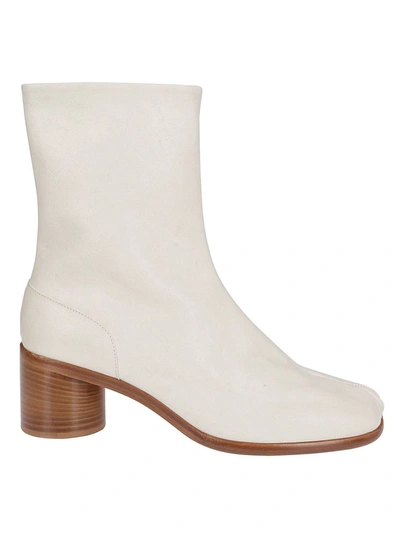 Maison Margiela Off-white Mid Heel Tabi Boots