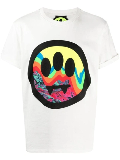 Barrow Multicolor Front Logo T-shirt In White