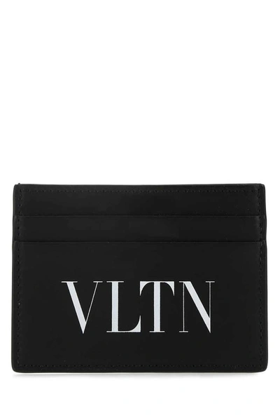 Valentino Garavani Valentino Vltn Print Cardholder In Black