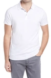 Robert Barakett Georgia Zip-placket Polo In White