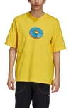 Adidas Originals Adidas Men's Originals X The Simpsons Donut T-shirt In Super Yellow