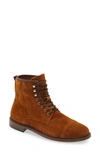 Shoe The Bear Curtis Cap Toe Boot In Tan Suede