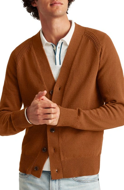 Bonobos Cotton Cardigan In Caramel Cafe