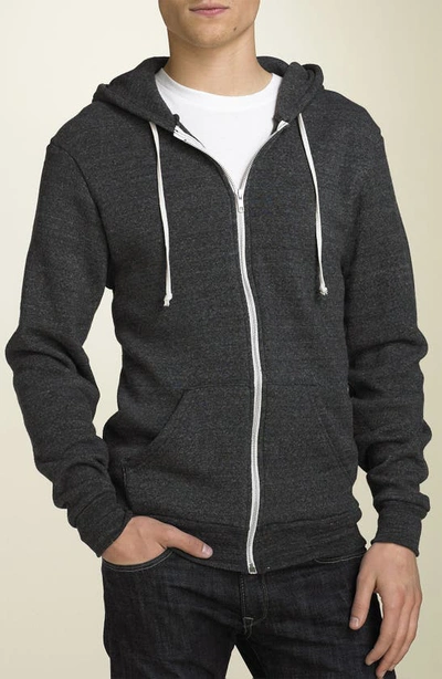 Alternative Rocky Eco-fleece Zip Hoodie In Black Heather