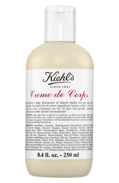 Kiehl's Since 1851 Crème De Corps Refillable Hydrating Body Lotion With Squalane 16.9 oz/ 500 ml In Bottle
