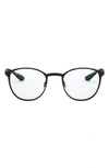Ray Ban 50mm Optical Glasses In Solid Black