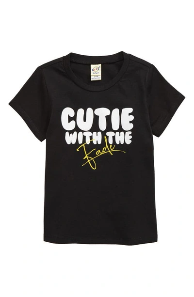 Typical Black Tees Babies' Cutie With The Fade Graphic Tee In Black