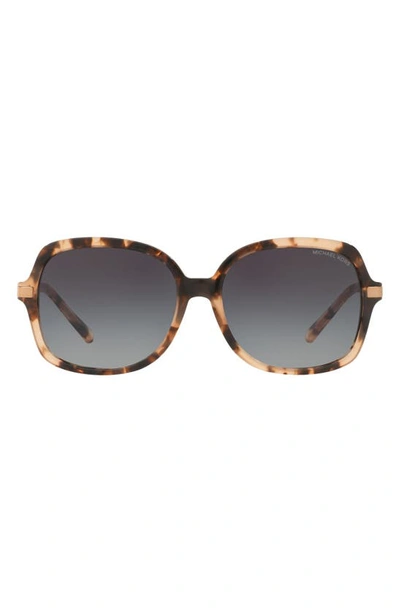 Michael Kors Adrianna Ii Light Gray Gradient Rectangular Ladies Sunglasses Mk2024 316213 57 In Brown