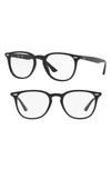 Ray Ban 50mm Optical Glasses In Shiny Black