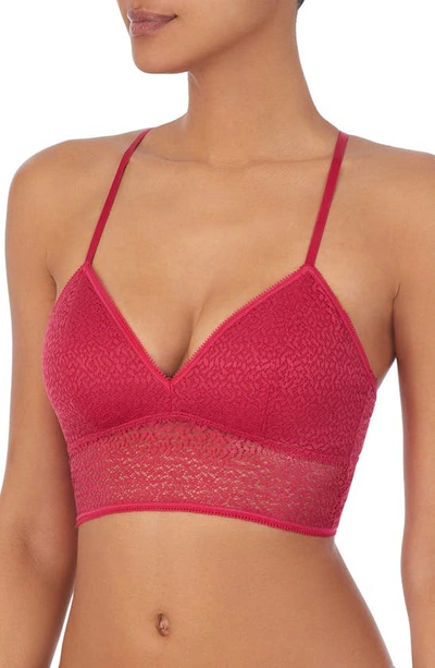 Dkny Modern Lace Longline Bralette In Rose