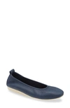 Arche 'laius' Flat In Navy Leather