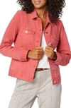 Liverpool Classic Denim Jacket In Hot Coral