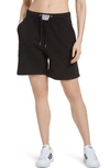 Juicy Couture Plus Size Logo Patch High Waisted Shorts In Black