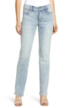 Nydj Marilyn Distressed Straight Leg Jeans In Radiance