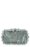 Cult Gaia Eos Pearly Marbled Acrylic Clutch Bag In Seaspray
