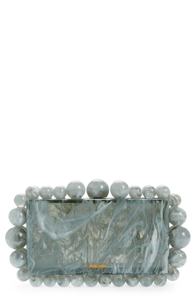 Cult Gaia Eos Pearly Marbled Acrylic Clutch Bag In Seaspray