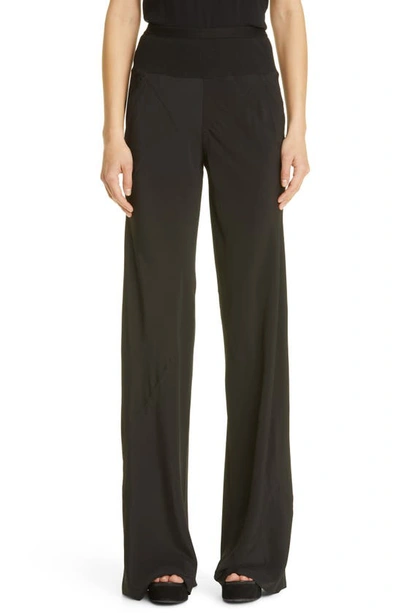 Rick Owens High-waisted Flared Trousers In Black